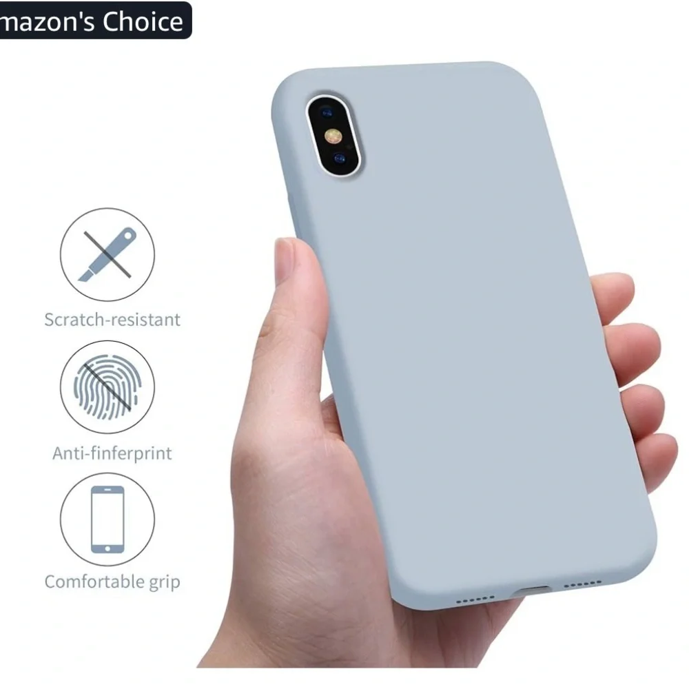 OTOFY Liquid Silicone Case iPhone X XS Baby Blue